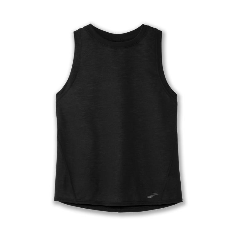 Brooks DISTANCE Running Tank Top Womens Canada - Heather Violet Dash/Black (ODC261503)